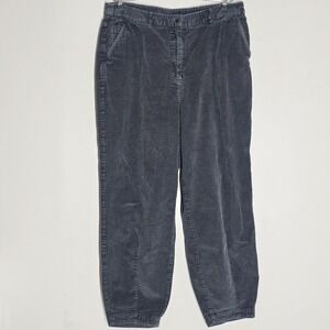 Poetry Gray Jumbo Cord Trousers US 12 Tapered Leg Corduroy Pockets Classic Prep